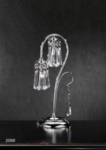 Art. 2098 Orion, Lampe de table en laiton chrom avec cristal