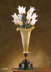 Art. 25950 Butterfly, Lampe de table en laiton avec des verres souffls fabriqus  Murano