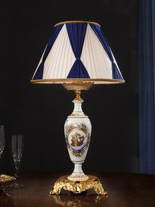 Art. 802/LT, Lampe de table en porcelaine dcore  la main