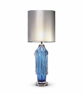 Art. LP 80042, Lampe de table en verre turquoise