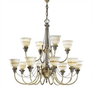 Art. 27089/8+4, Lustre avec albtre, pour les classiques salons