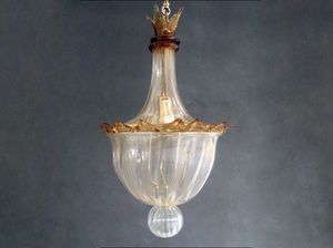 LANTERNE MAIA, Lampe classique en verre souffl ambr