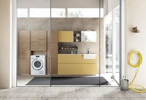 Lime Wash comp.09, Armoire  linge avec vasque intgr