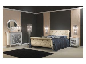 Art 610 Bed, Lit Somptueusement dcor, en cuir, pour les chambres classiques