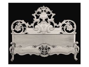 Bed art. 58, Lit de style classique avec structure en bois dcore