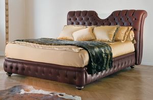 Eleanor, Lit classique avec tte de lit rembourre et bedframe matelass