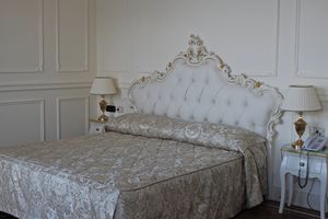 Luana, Lit classique avec tte de lit en cuir