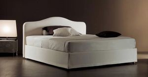 Ariel, Lit moderne avec tte de lit matelass de polyurthane rembourrs