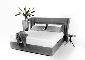 David, Lit moderne avec tte de lit enveloppante
