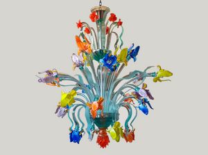IRIS MULTICOLOR, Lustre multicolore de style vnitien floral