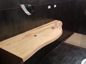 tagre de salle de bain en bois massif, tagre pour lavabo de salle de bain