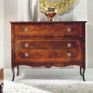 Anthea ANTIQUA588, Commode de style classique, avec 3 tiroirs