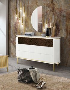 Art. E128 Millerighe commode, Commode lgante avec 6 tiroirs