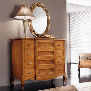 Corinto CORINH027, Commode classique  4 tiroirs marquete