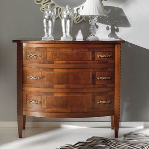 Dolce Casa ANTIQUA635, Commode en forme de noyer avec 3 tiroirs