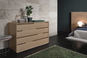 Fast commode, Coffre de tiroirs en bois massif avec des lignes futuristes