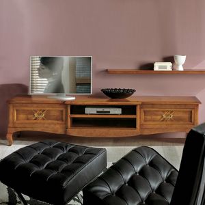 Corinto CORINH014, Meuble TV avec marqueterie classique en bois