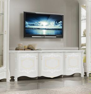 Meubles salle à manger laqué blanc GRETA - Collection Baroque.