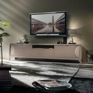 Luna Glamour LUNA5040, Meuble TV bas avec 3 tiroirs gravs