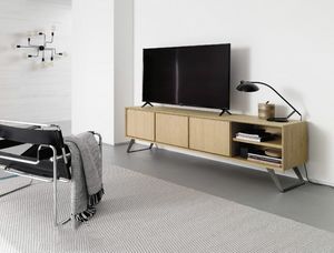 Nook meuble Tv, Meuble Tv basse, en bois et en acier