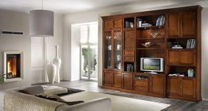 R 06, Meuble TV avec tiroirs, vitrines et armoires