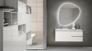 SWING SW-11, Meuble de salle de bain blanc brillant