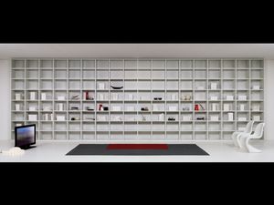 Jour Bibliothque 04, Mobilier modulaire pour le salon, des modules de diffrentes formes