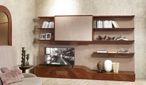 LB33 Desyo bibliothque, Meubles de salon avec TV stand dans un style contemporain
