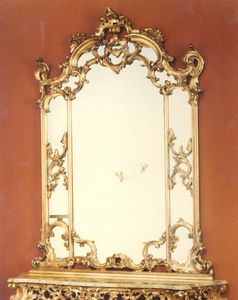 560 Miroir, Miroir de style baroque, avec cadre sculpt  la main