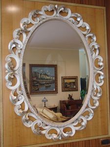 Art. 76/O, Miroir ovale pour la maison, stile classique, cadre sculpt