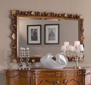 Chippendale miroir rectangulaire, Miroir classique, cadre sculpt