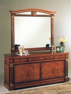 IMPERO / Big mirror, Miroir pour chambre  coucher, avec cadre en bois