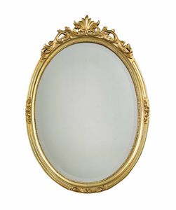 Miroir 3716, Miroir avec cadre sculpt en finition dore
