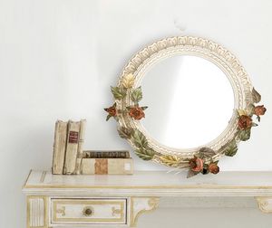 SP.7640, Miroir rond avec des dcorations florales