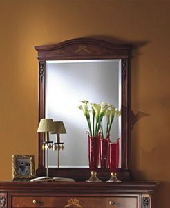 Voltaire miroir, Miroir classique en bois avec verre biseaut