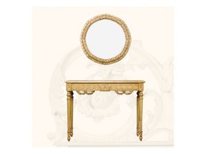 Wall Mirror art. 136, Miroir rond avec cadre, style Louis XVI