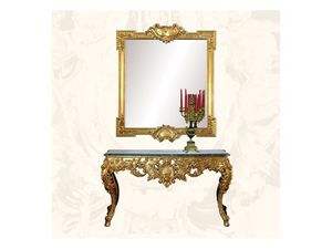 Wall Mirror art. 162, Miroir luxe avec finition feuille d'or