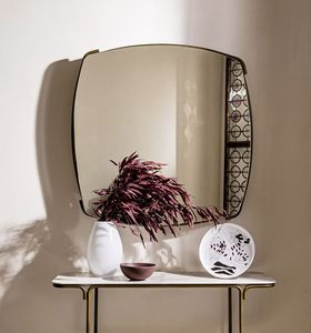 Divina miroir, Miroir mural avec cadre en mtal tubulaire