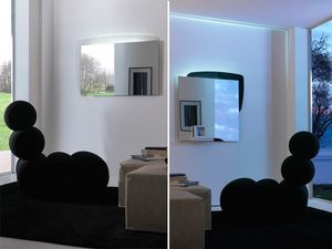 k198 visual bw, Miroir avec panneau arrire avec clairage LED