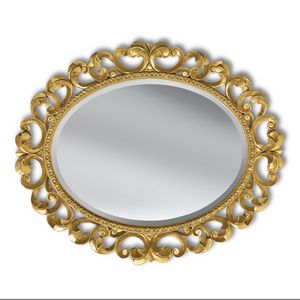 Luxury PASP7271, Miroir ovale sculpt  la feuille d'or