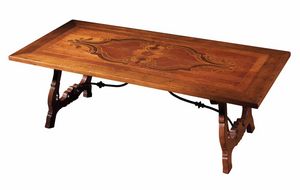 Pratella RA.0683, Table Treviso avec pieds en forme de lyre