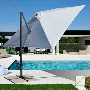 Parasol de jardin professionnel en aluminium  PA303UFR, Parapluie avec bras, pour piscines et restaurants en plein air