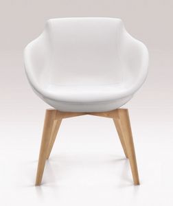 PL 5005, Chaise avec les jambes en bois, recouverts de polyurthane