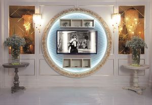 Art. 110, TV-support, fixation murale, style classique de luxe