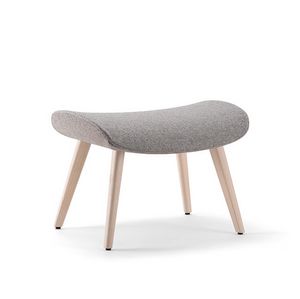 Crystal Lounge Pouf 02, Pouf avec pieds en bois