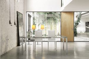 dl50 new york, Table rectangulaire avec cadre en aluminium