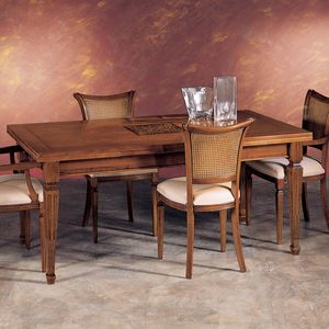 Delfi DELFIH561, Table avec rallonges latrales amovibles, style classique