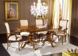 Regency table extensible ovale, Table  manger de style classique