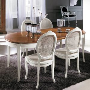 Style NOVITA-H591, Table ovale bicolore, extensible