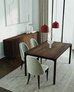 Sunset Art. ST0002, Table extensible rectangulaire en bois de frne